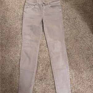 American Eagle Outfitters Women's Light Gray Skinny Jeans